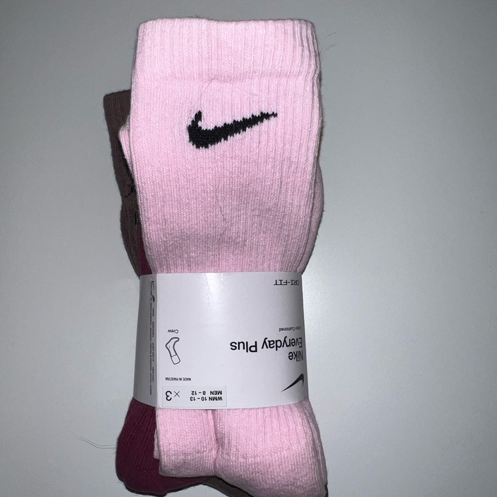 Nike Everyday Plus Cushioned Socks - Pink and Brown